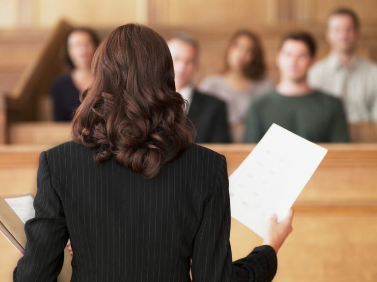 lawyer addressing jury